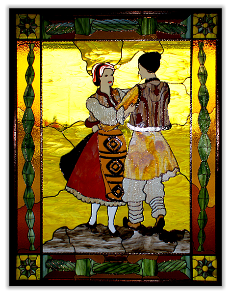 large stained-glass traditional